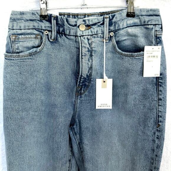 Good American Good Classic Slim Jeans Sz 8 29 Light Wash Skinny stretch - Picture 5 of 7